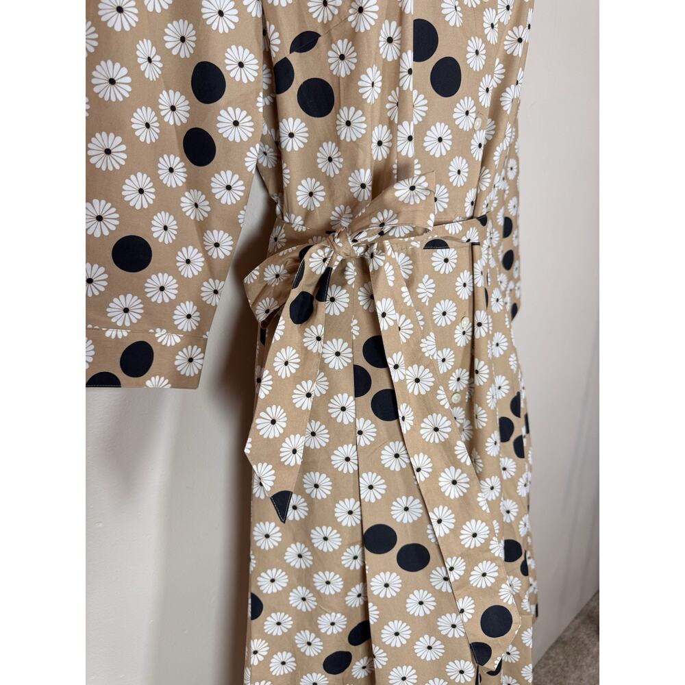 NWOT TALBOTS FLORAL DOT POPLIN SHIRTDRESS Size 12 P Coastal Preppy - Picture 5 of 13
